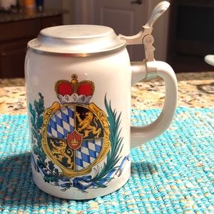 German Beer Stein with Top
